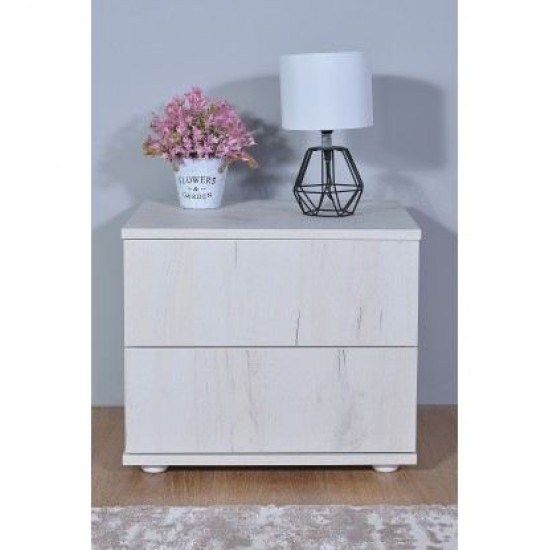 Noćni ormarić 2f bez ručica 